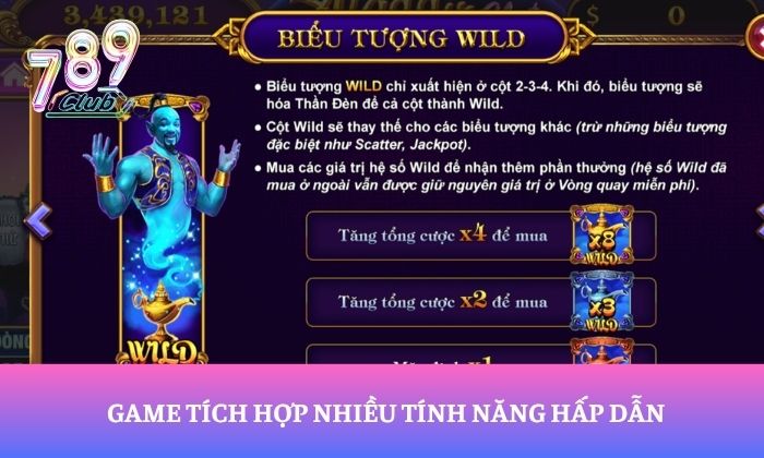 Aladdin Slots 789Club – Hành trình săn thưởng trong thế giới thần đèn 2 Game tích hợp nhiều tính năng hấp dẫn