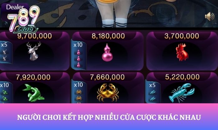 Chiến thuật chơi bầu cua tại 789Club bất bại 3 Người chơi kết hợp nhiều cửa cược khác nhau