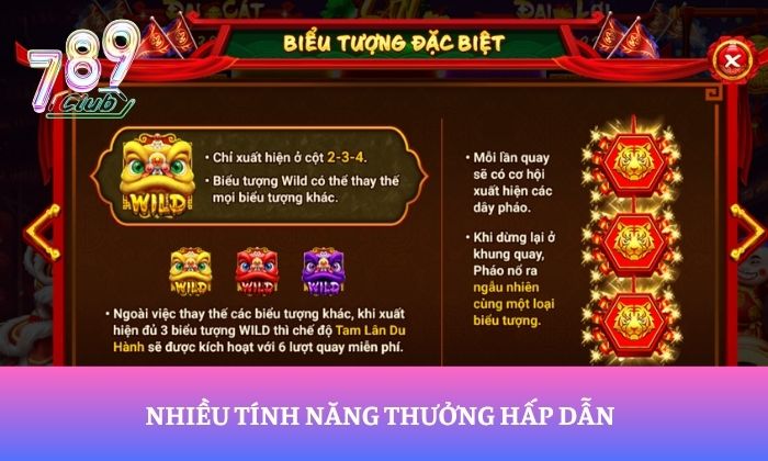 Lân Hái Lộc 789Club – Săn thưởng trong không gian lễ hội rộn ràng 2 Nhiều tính năng thưởng hấp dẫn