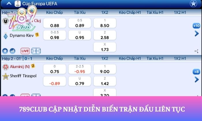 789Club cập nhật diễn biến trận đấu liên tục